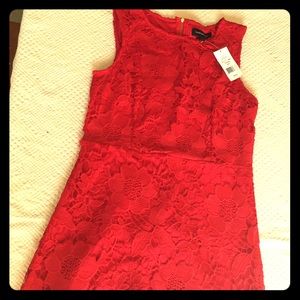 Red lace dress